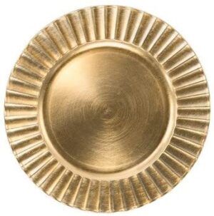 Gold Fluted Acrylic 13” Charger Plate