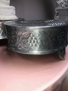 Round Silver Plated Cake <br>Plateau 22″