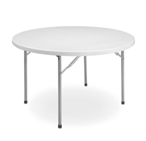 48″ Round Folding Table<br>(4 to 6 Seats)