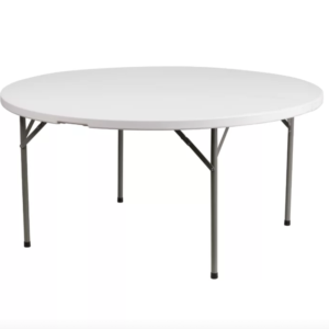 60″ Round Folding Table<br>(8 to 10 Seats)