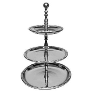 3-Tier Silver Tray<br>12.5″ Tall