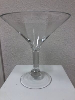 10″T 9 1/2″D Giant Martini Vase