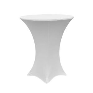 White Spandex Cocktail Table Covers