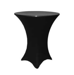 Black Spandex Cocktail Table Covers