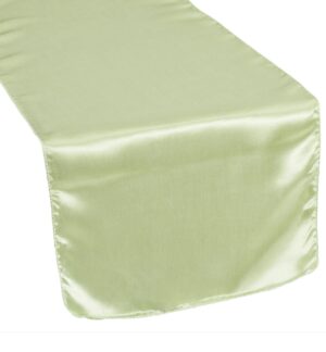 Sage Green Satin Runner