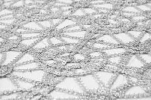 Lace Silver Sequin Runner