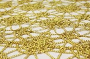 Lace Gold Sequin Runner