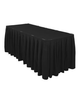 Black Pleated Table Skirt