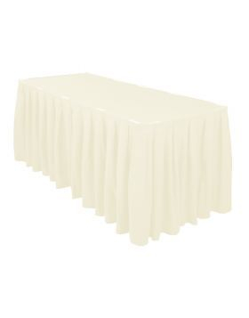 Ivory Pleated Table Skirt