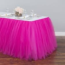 Fuchsia Tutu Table Skirt