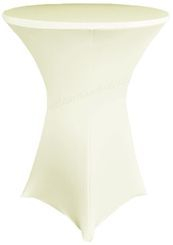 Ivory Spandex Cocktail Table Covers