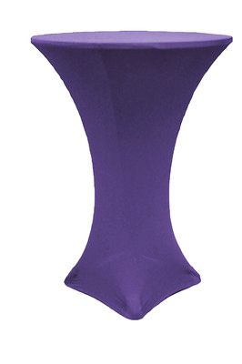 Purple Spandex Cocktail Table Covers