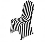 Blk/White Stripped spandex chair cover