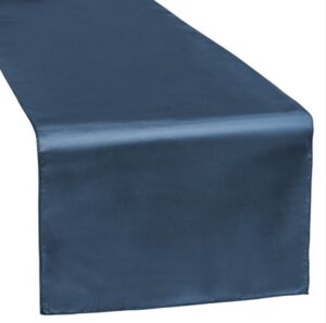 Navy Blue Satin Runner