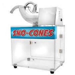 Sno Cone Machine<br>Includes: 2 flavor mix (blue & red)<br>50 snow cone cups