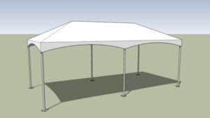 Tent 10×20 – Frame (200 sq ft) seats up to 24 people