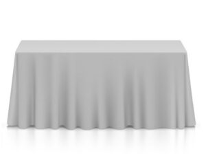 Silver Polyester 90×132
