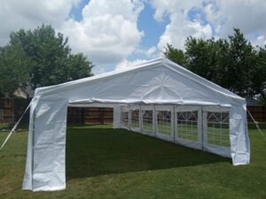 20×40 Tent Solid Sidewall with opening