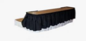 6ft Pleated Skirt for Bar Riser Top Black