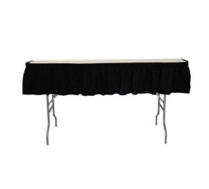 Black Pleated Skirt for 6ft Bar Riser<br>Top Skirt only